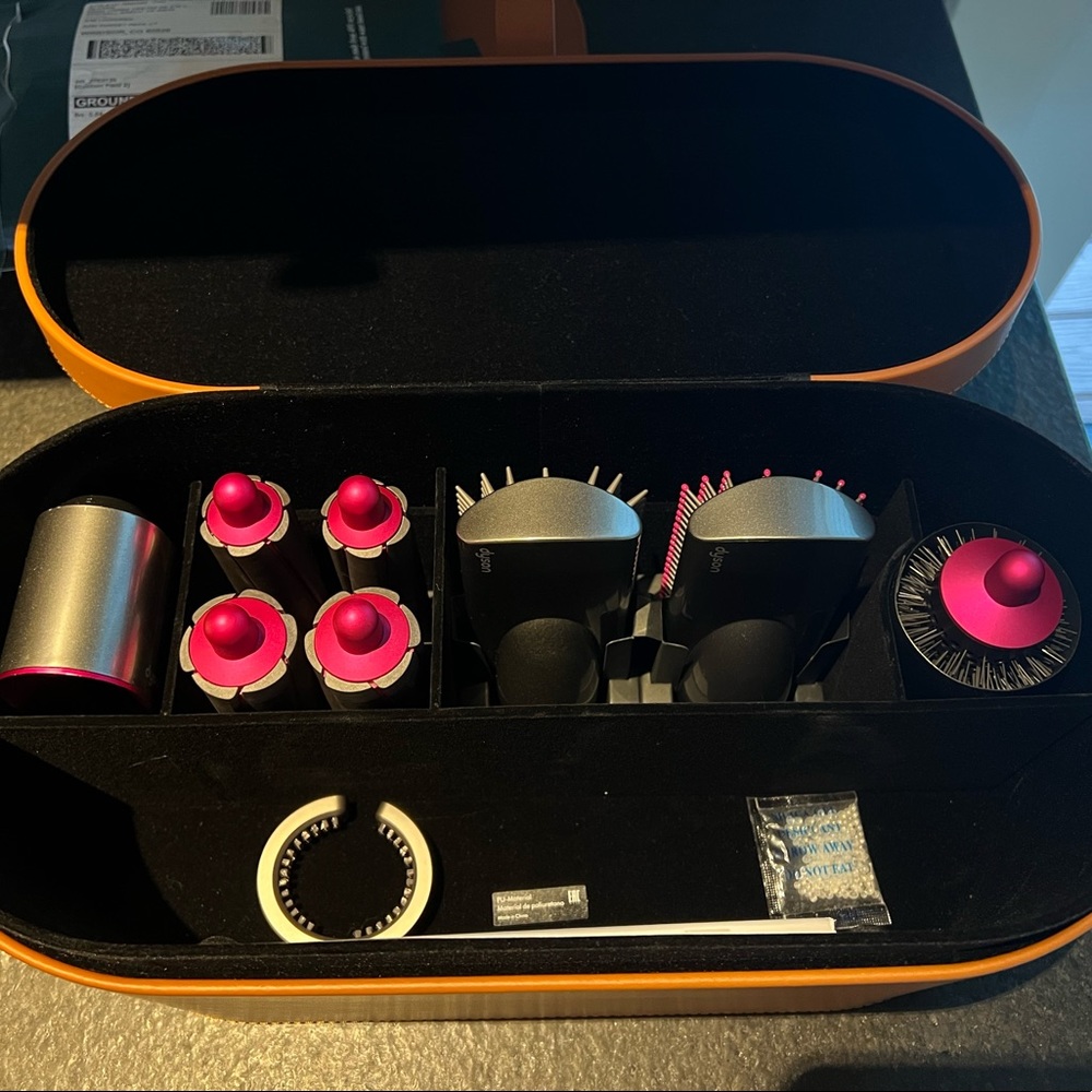 Dyson Airwrap (Attachments ONLY) - no wand. Leather case included.